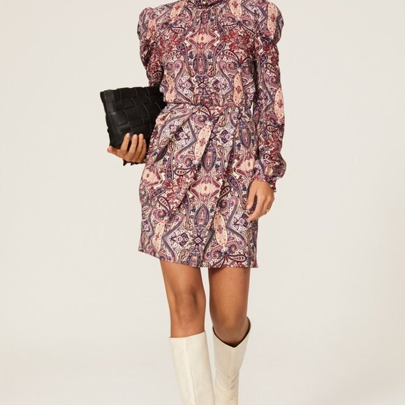 Slate & Willow Dark Floral Mini Dress, L - Picture 4 of 14